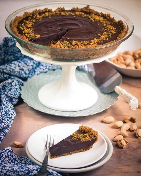 CHOCOLATE PISTACHIO TART