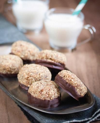 CHOCOLATE-COVERED PECAN PIE COOKIES