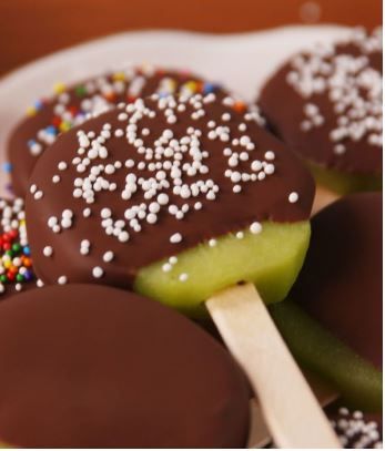 Chocolate Kiwi Pops