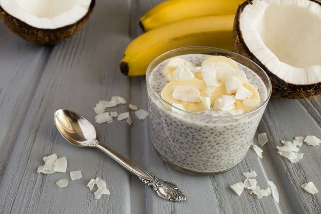 Coconut Chia Banana Pudding Parfait
