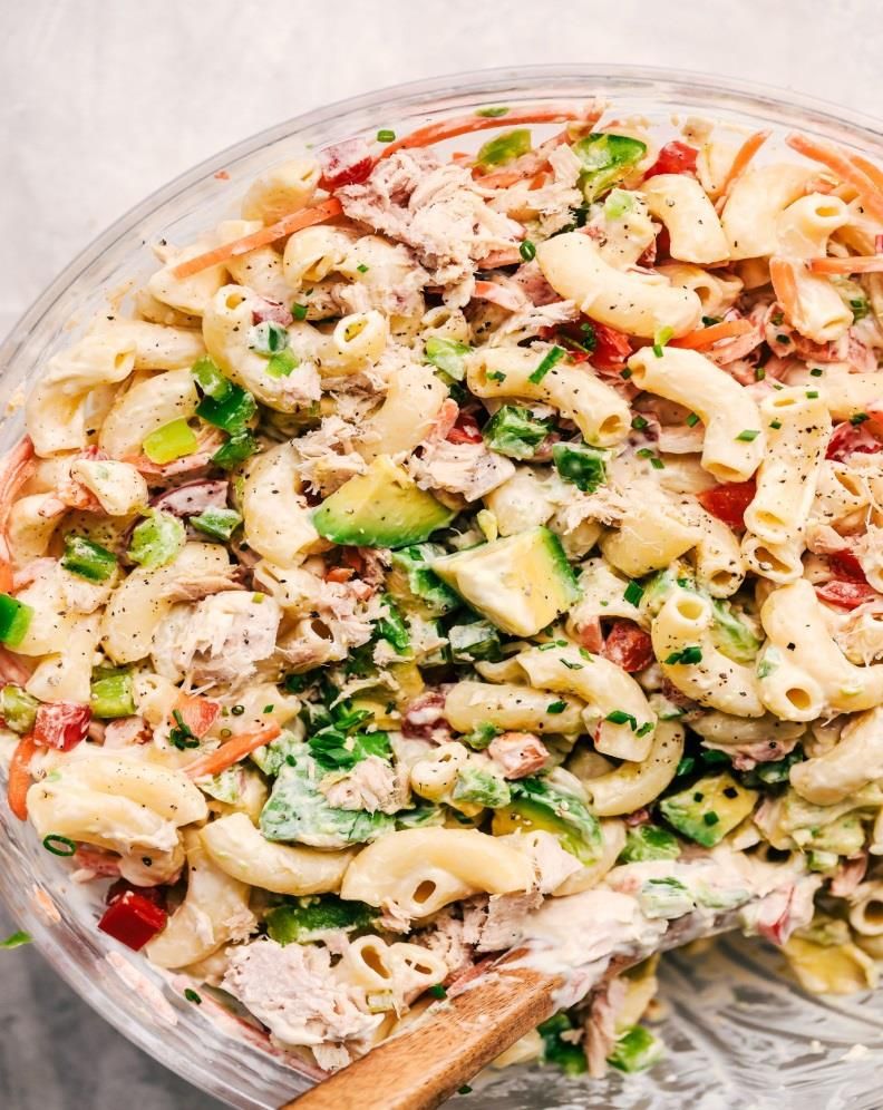 TUNA AVOCADO MACARONI SALAD