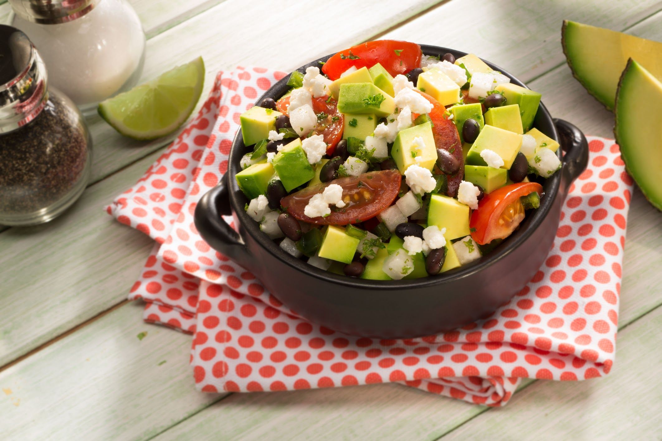 Avocado and black bean salad