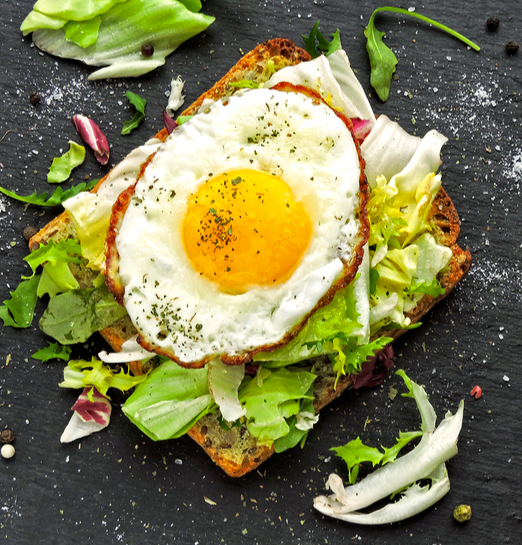 Avocado and egg breakfast toast