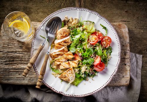 Chicken and quinoa with vegetables