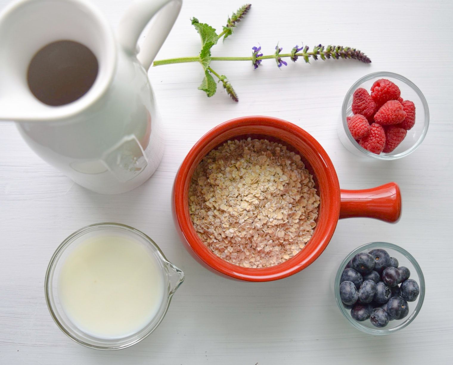 Oatmeal and blueberries