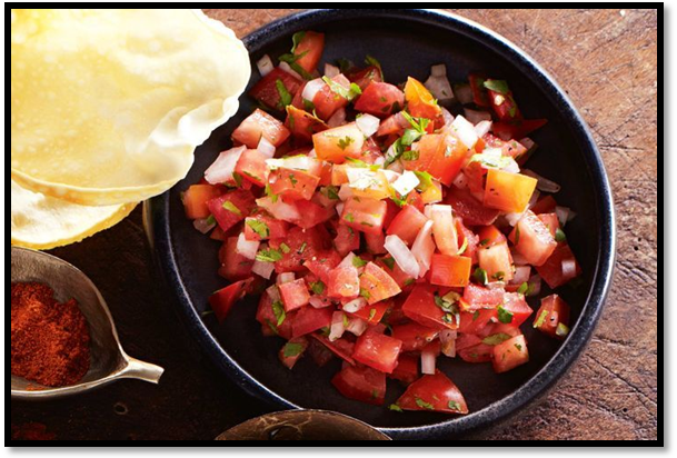 Tomato and onion sambal