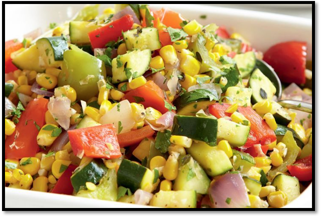 Sweet corn and zucchini ratatouille