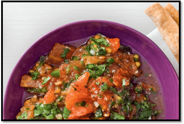 Warm tomato and coriander dip