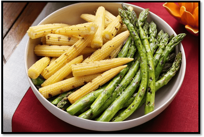 Asparagus and corn