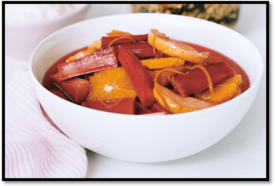 Baked autumn fruit compote