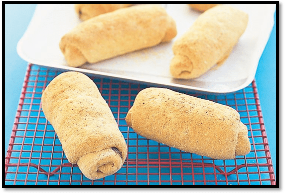 Herbed wholemeal rolls