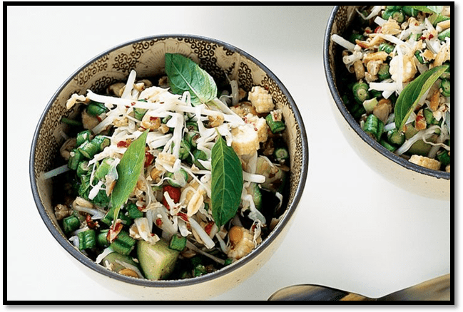 Vegetable and peanut salad
