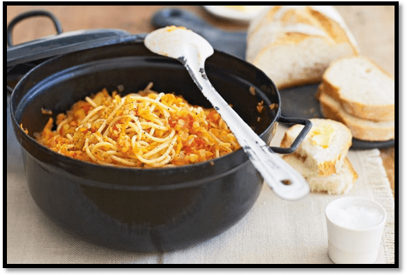 Lentil spaghetti bolognaise