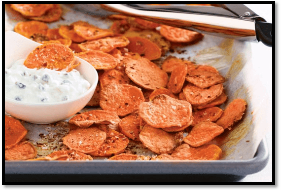 Skinny chilli & cumin sweet potato chips