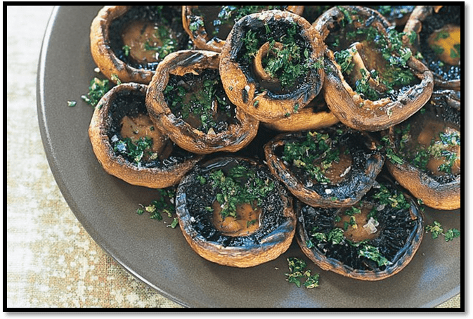 Grilled mushrooms with gremolata