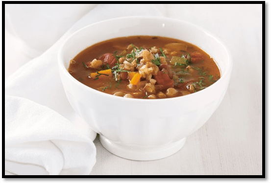 Four-bean soup with barley