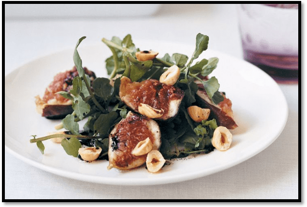 Watercress and fig salad