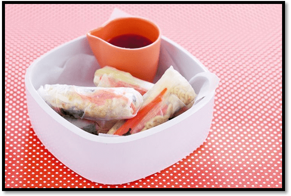 Vegie rice paper rolls