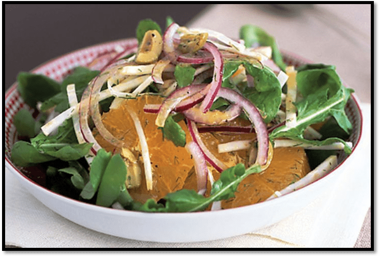 Orange & celeriac salad
