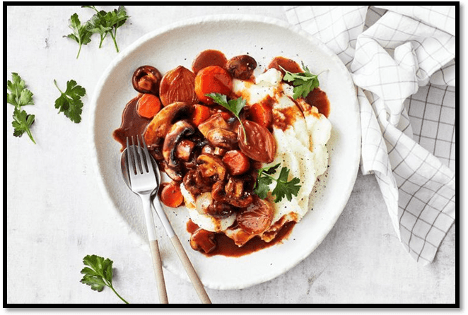 Vegan mushroom bourguignon
