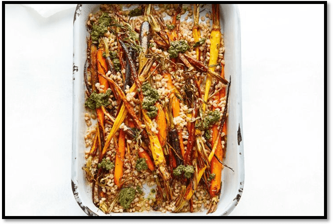 Top-to-tail carrot salad