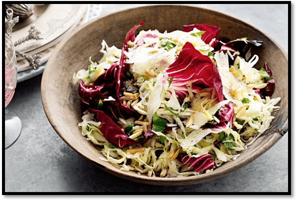 Overnight slaw with toasted almonds