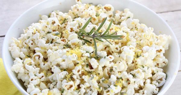 Rosemary & lemon zest popcorn