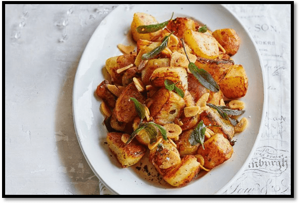 Sauteed potatoes in garlic oil