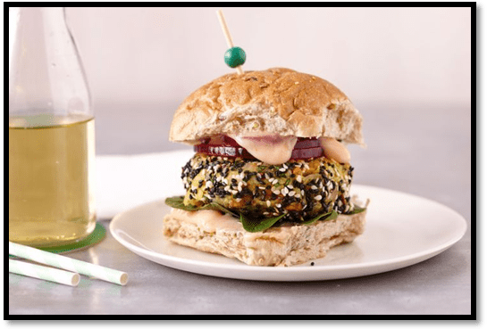 Vegan bean burger