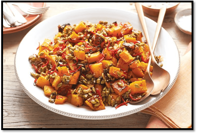 Chilli-roasted pumpkin