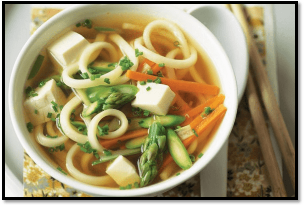 Miso, tofu & noodle soup