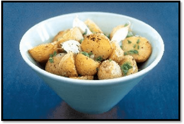 Crispy herb potatoes