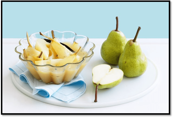 Vanilla pear compote