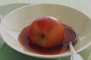 Poached peaches