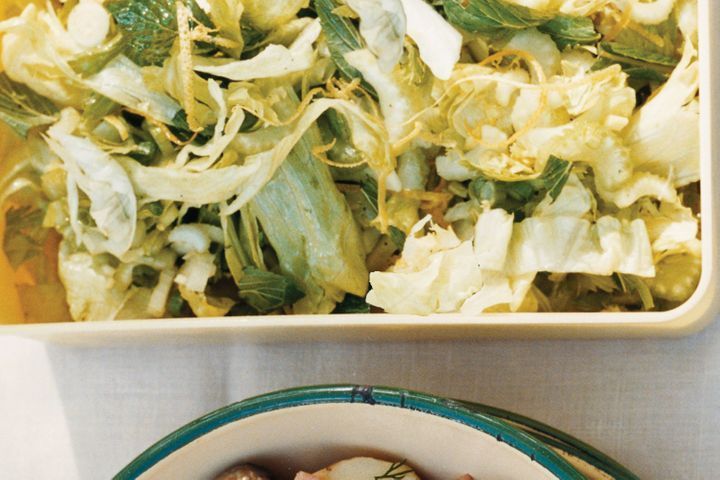 Iceberg, lemon and mint slaw