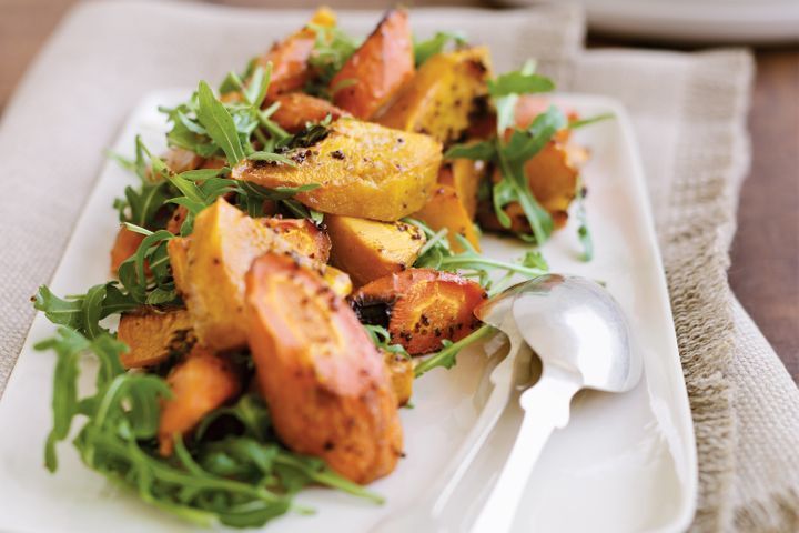 Maple-glazed pumpkin & carrot salad