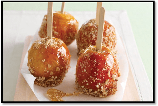 Pecan praline apples