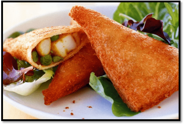 Quick bread samosas