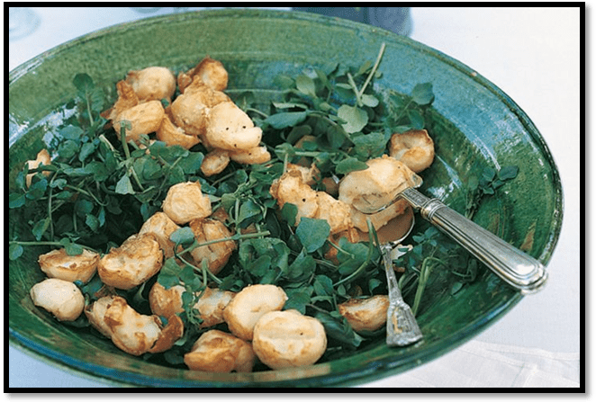 Watercress and potato salad