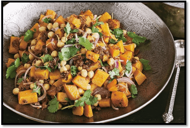 Pumpkin and chickpea salad