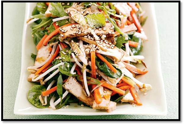 Teriyaki tofu salad