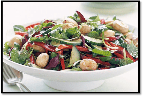 Japanese-style marinated mushroom salad