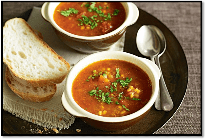 Indian spiced red lentil soup