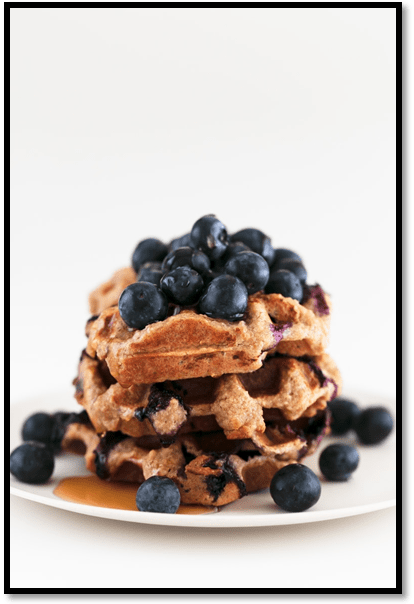 Vegan Gluten Free Blueberry Waffles