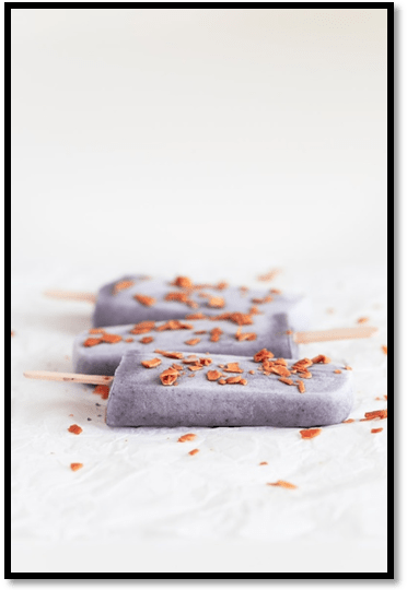 Blueberry Coconut Butter Popsicles