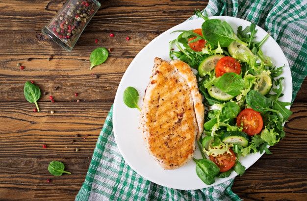 Grilled Chicken Arugula Salad