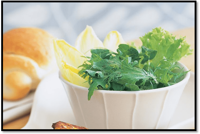Witlof & baby leaf salad