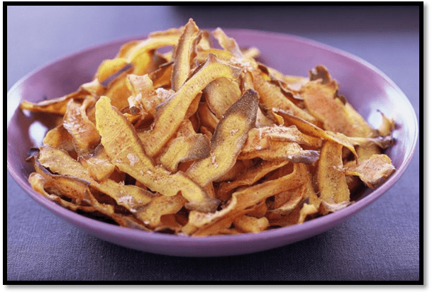 Roast kumara chips