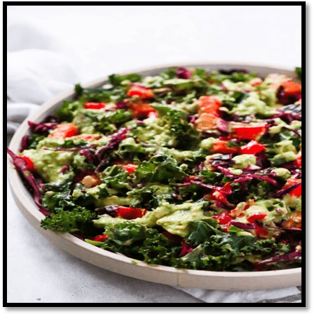 Kale Salad with Avocado Dressing