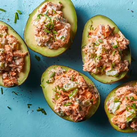 Salmon-filled avocado